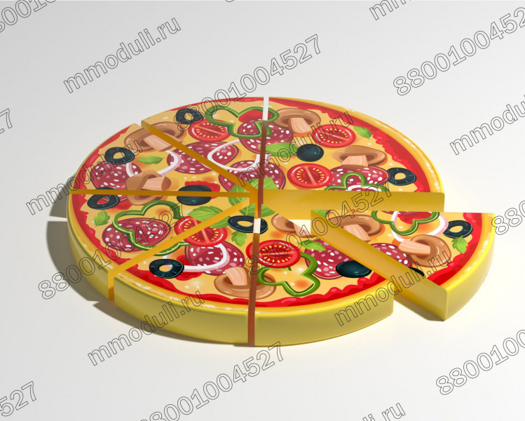 Мягкий модуль "Пицца"