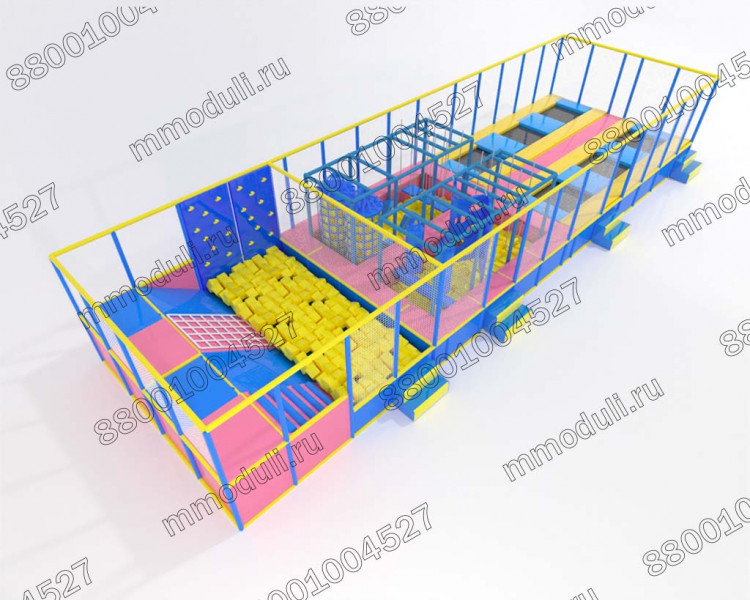 Батутный комплекс "Мармозетка" 15,0*4,5*2,5м