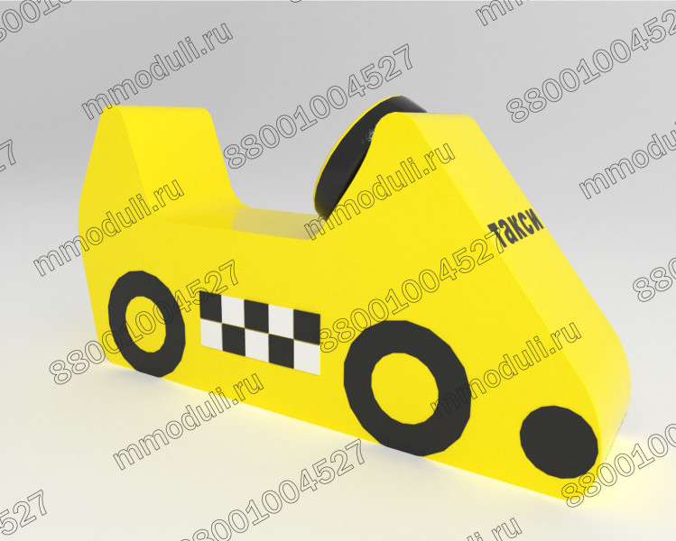 Контурная игрушка "Такси" (аппликация)