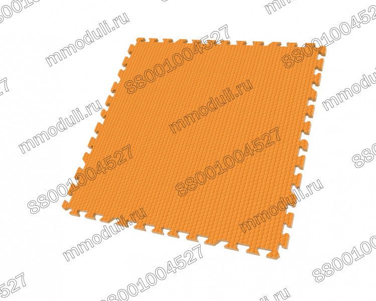Универсальное модульное покрытие 100*100*1,4см (с двумя кромками) Оранжевый