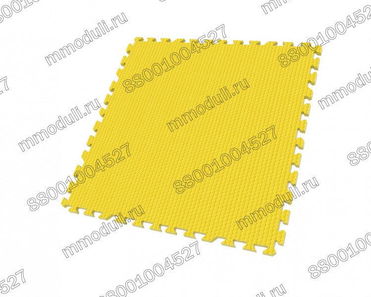 Универсальное модульное покрытие 100*100*1,4см (с двумя кромками) Желтый