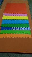 Универсальное модульное покрытие 100*100*1,4см (с двумя кромками) Голубой