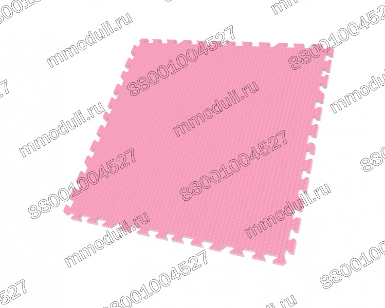 Универсальное модульное покрытие 100*100*1,4см (с двумя кромками) Розовый