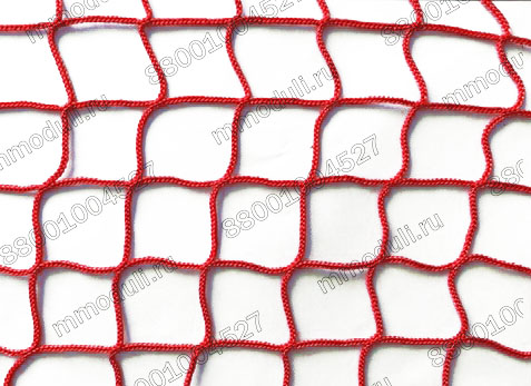 Узловая сетка заградительная Красная, яч. 40×40мм, Ø 2,2 мм