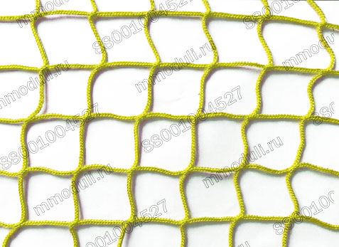 Узловая сетка заградительная Желтая, яч. 40×40мм, Ø 2,2 мм