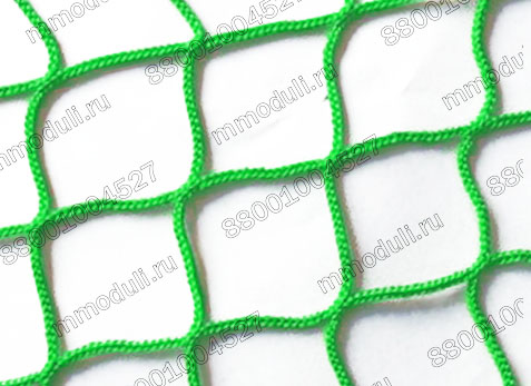 Безузловая Сетка заградительная Зеленая, яч. 40×40мм, Ø 2,8 мм