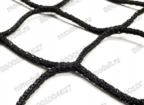 Узловая сетка заградительная Черная, яч. 100×100мм, Ø 2,2 мм