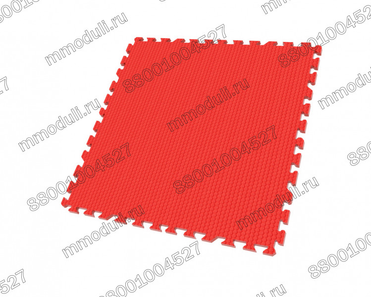 Универсальное модульное покрытие 100*100*1,4см (с двумя кромками) Красный