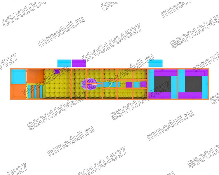 Батутный комплекс "Альпика" 13,0х2,0х2,5м