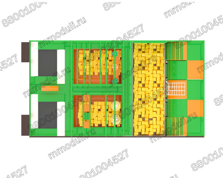 Батутный комплекс "Амазонка" 10,0х5,5х2,5 м