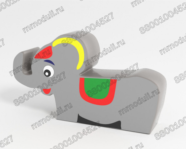 Контурная игрушка "Слон" (аппликация)